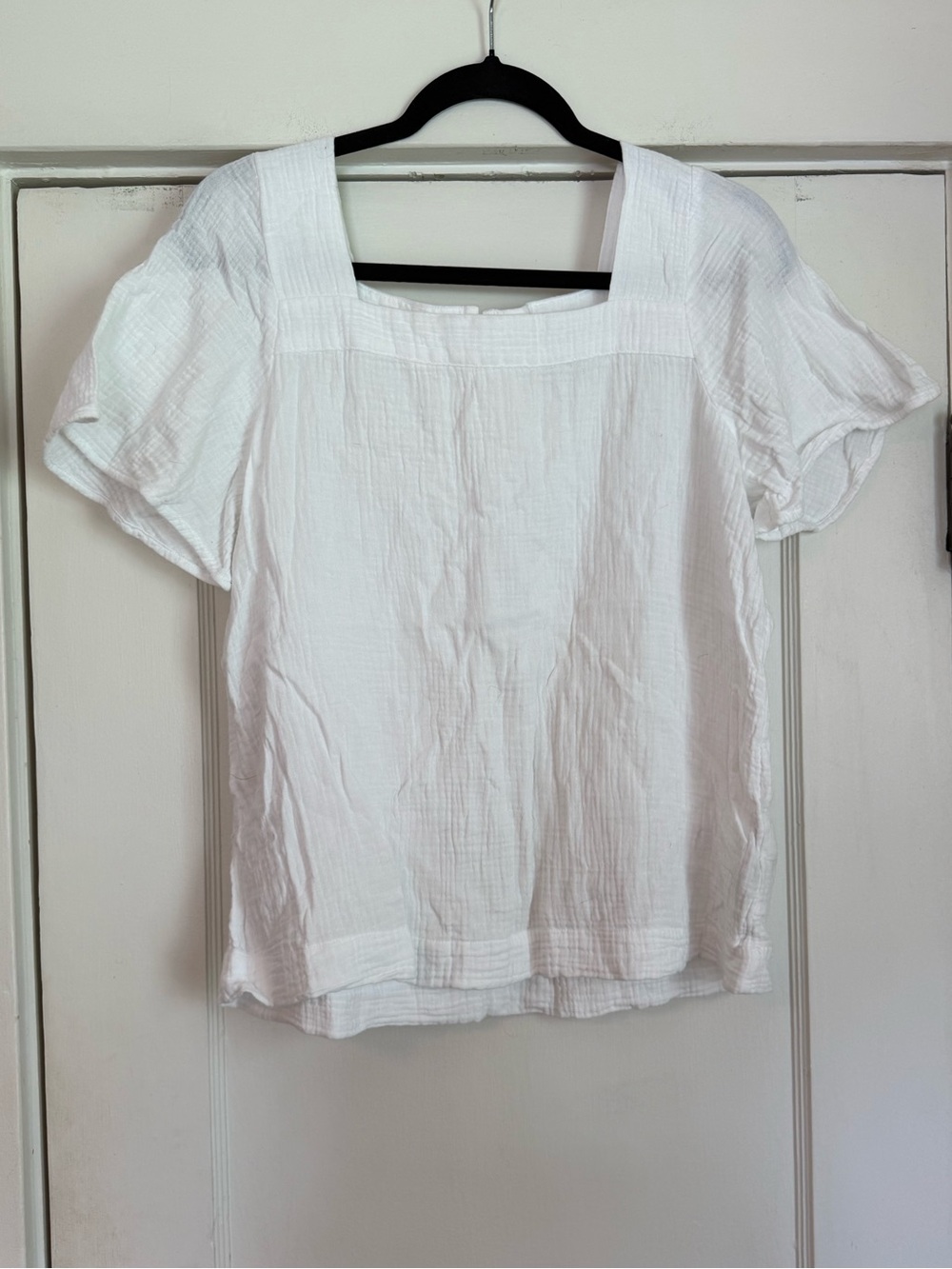 Madewell 100% Cotton Square Neck Blouse